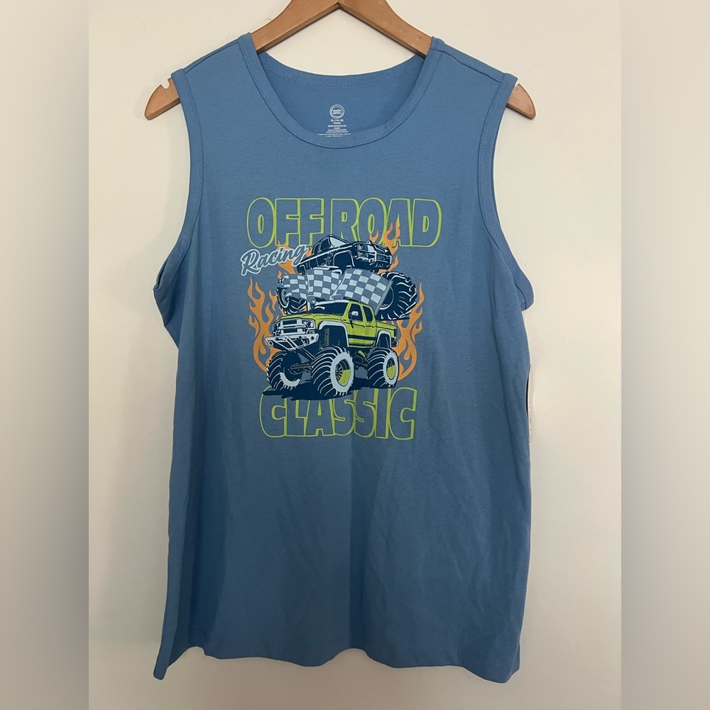 NWT Wonder Nation Monstertruck Blue Husky Tee